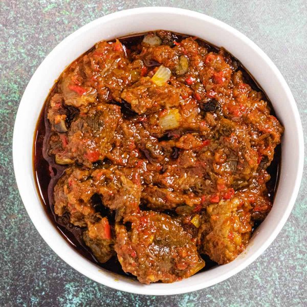 Ofada stew (Red pepper)