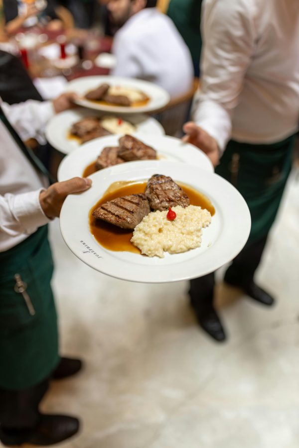 Waiters available on request