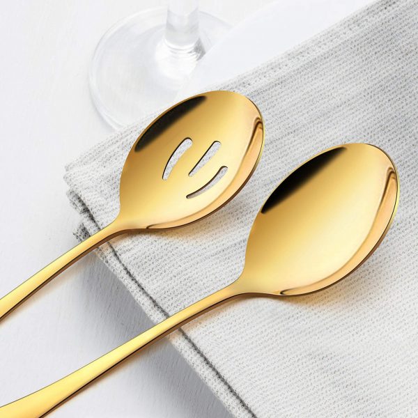 Golden serving spoons for rent
